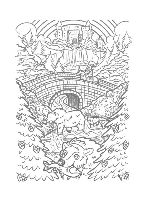 550x756 Plant Line Drawing Palacio Illustration - Castle Line Drawing