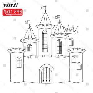 300x300 photofairy tale illustration black and white medieval castle - Castle Outline Drawing