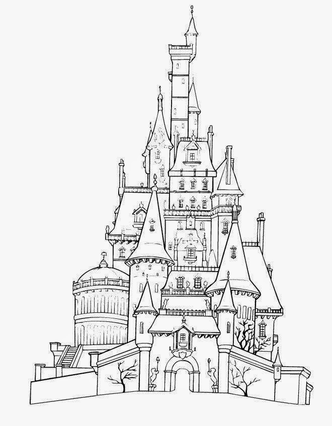 660x847 disney world castle outline walt disney world castle drawing - Castle Outline Drawing
