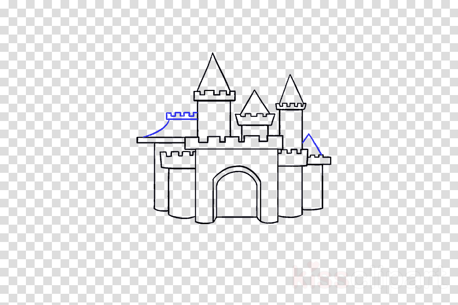 900x600 castle, rectangle, transparent png image clipart free download - Castle Outline Drawing