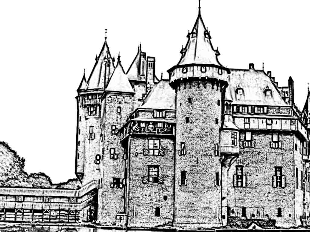 Старый замок по музыке 4 класс. Замок феодала. Средневековый замок. Замок рисунок карандашом. Средневековый замок рисунок.