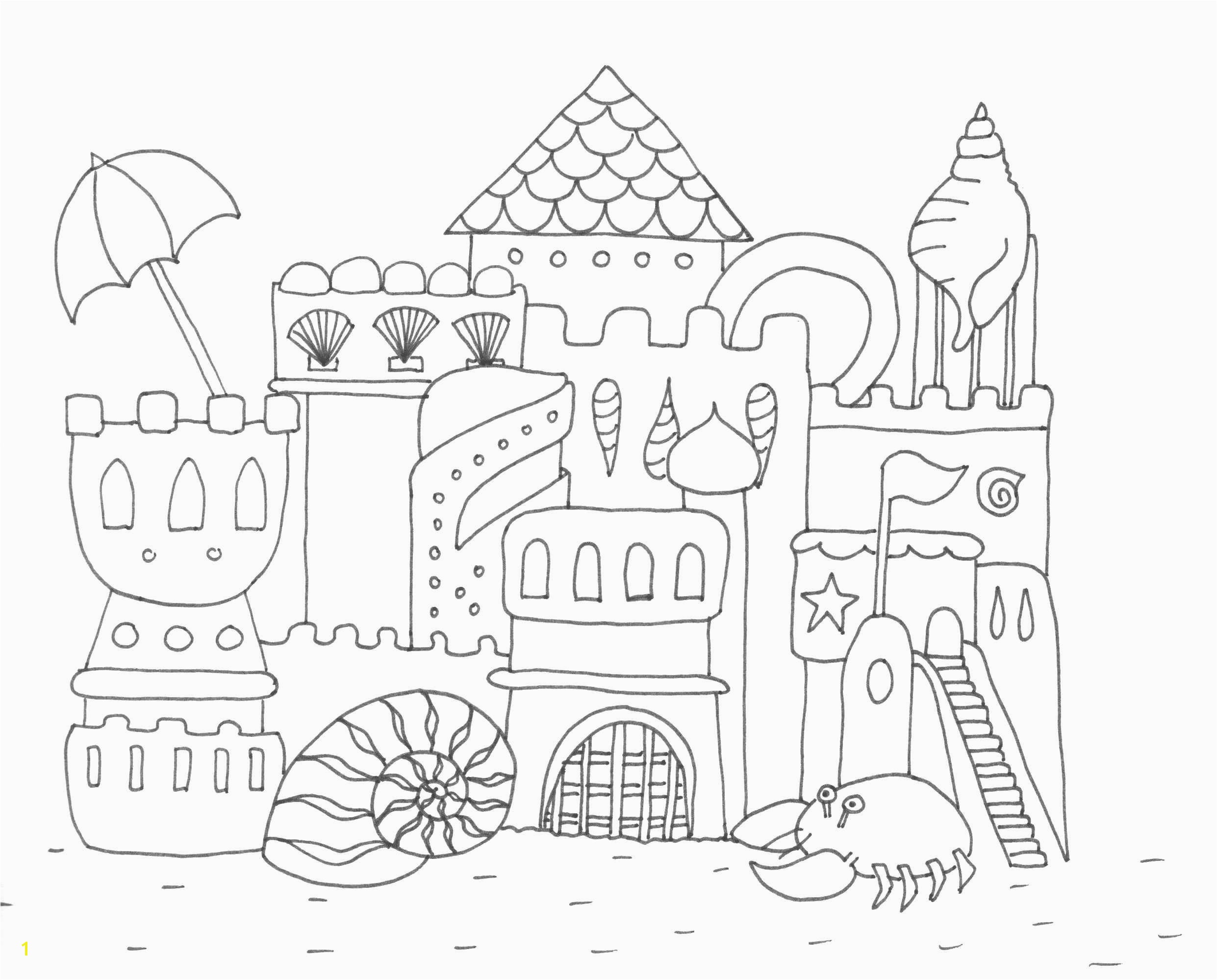 2482x1999 Coloring Pages Of Sandcastles Image Castle Coloring Pages Easy - Castle Simple Drawing