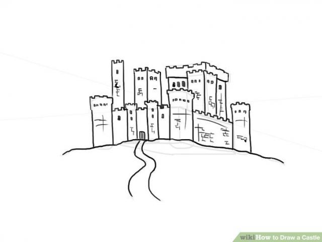 640x480 Drawn Castle Simple - Castle Simple Drawing
