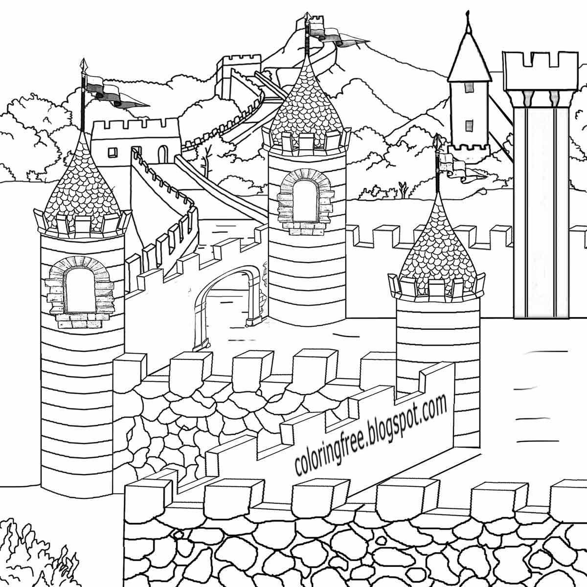 1200x1200 haunted castle coloring pages awesome castle simple drawing - Castle Simple Drawing