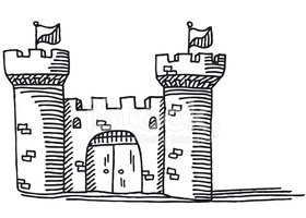 280x200 Simple Castle Drawing Stock Vectors - Castle Simple Drawing
