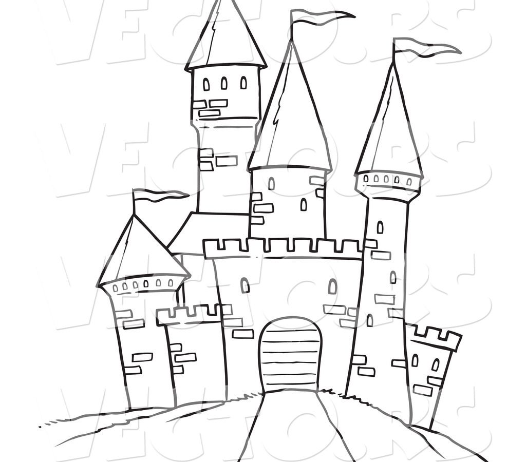 1024x900 Castle Drawing Free Download - Castle Simple Drawing