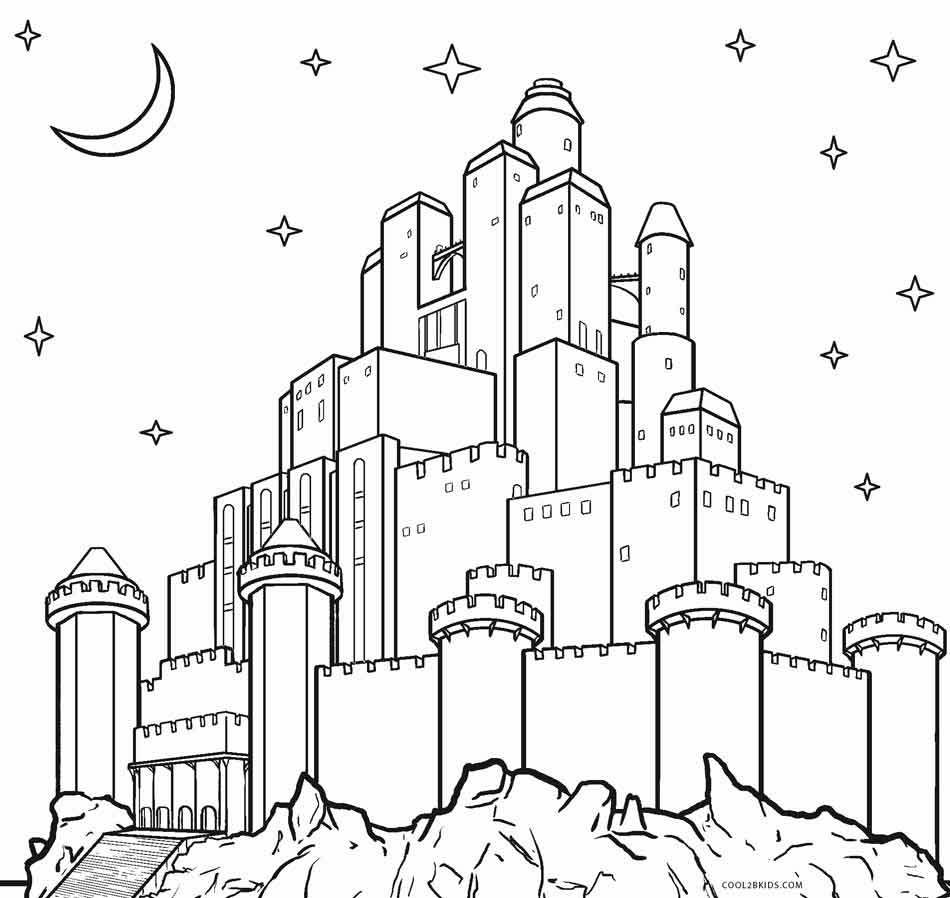 950x898 Classy Coloring Castle Simple Pictures Printable Pages For Kids - Castle Simple Drawing