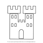 150x150 Learn How To Draw A Castle Tower For Kids - Castle Tower Drawing