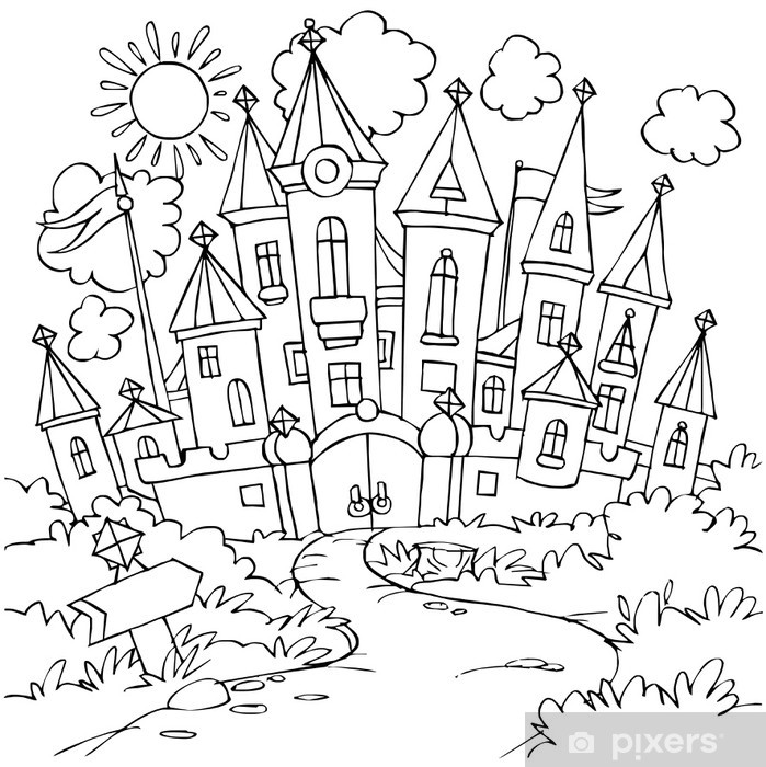 699x700 Castle Wall Mural We Live To Change - Castle Wall Drawing