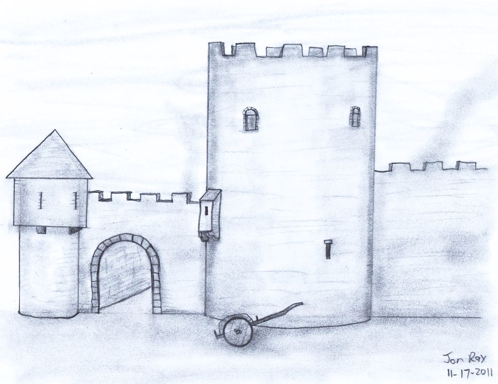 1024x791 Pictures Of Castle Wall Drawing - Castle Wall Drawing