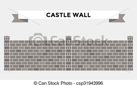 450x283 Stone Bricks Fence Isolated On White Background Stone Bricks - Castle Wall Drawing
