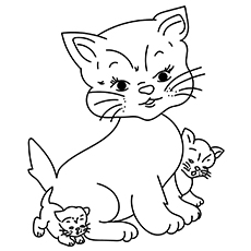 230x230 Top Free Printable Cat Coloring Pages For Kids - Cat And Kitten Drawing