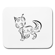 190x190 thunder cat mouse pad spreadshirt - Cat And Mouse Drawing