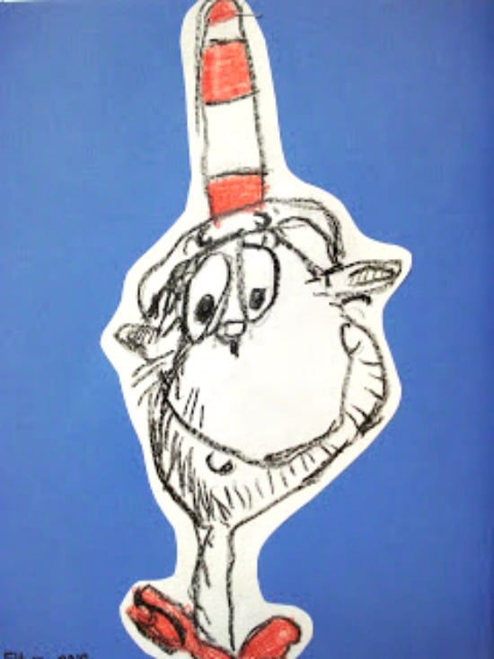 550x733 Guided Drawing - Cat And The Hat Drawing