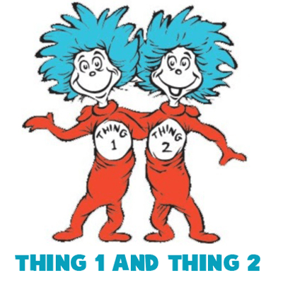 400x400 How To Draw Thing One And Thing Two From Dr Seuss The Cat - Cat And The Hat Drawing