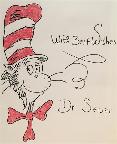 400x492 Cat In The Hat Original Marker And Ink Drawing - Cat And The Hat Drawing