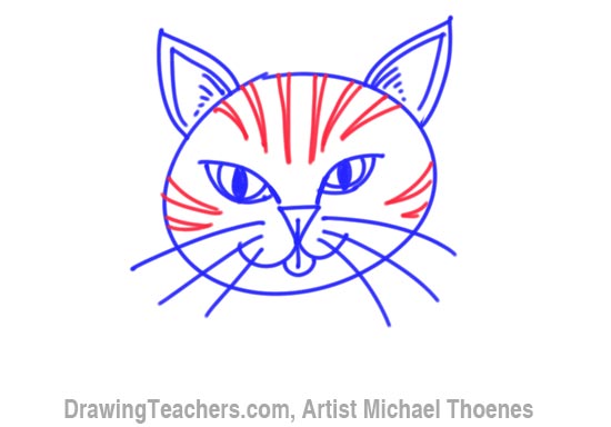 550x384 How To Draw A Cartoon Cat Face - Cat Cartoon Drawing