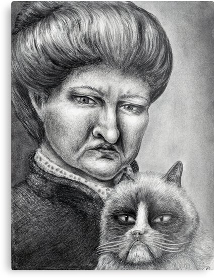 424x550 Untitled - Cat Charcoal Drawing