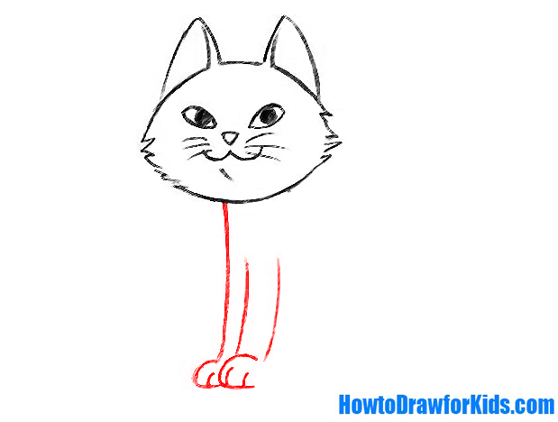 619x468 How To Draw A Cat For Kids How To Draw For Kids - Cat Contour Drawing