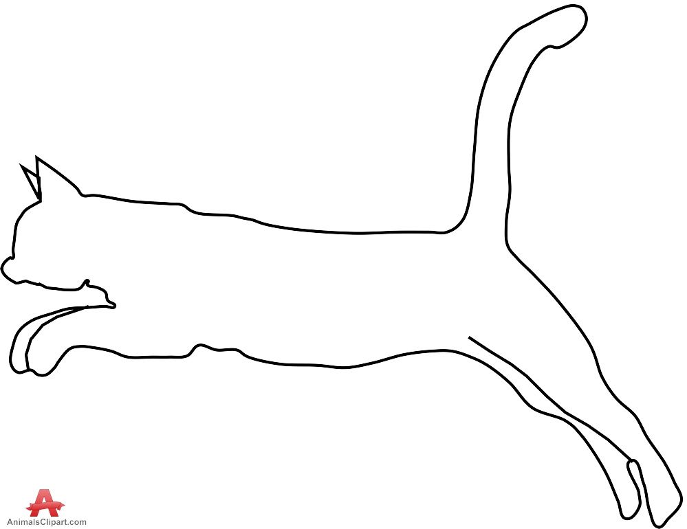 999x770 Jumping Cat Contour Drawing Free Clipart Design Download Line - Cat Contour Drawing