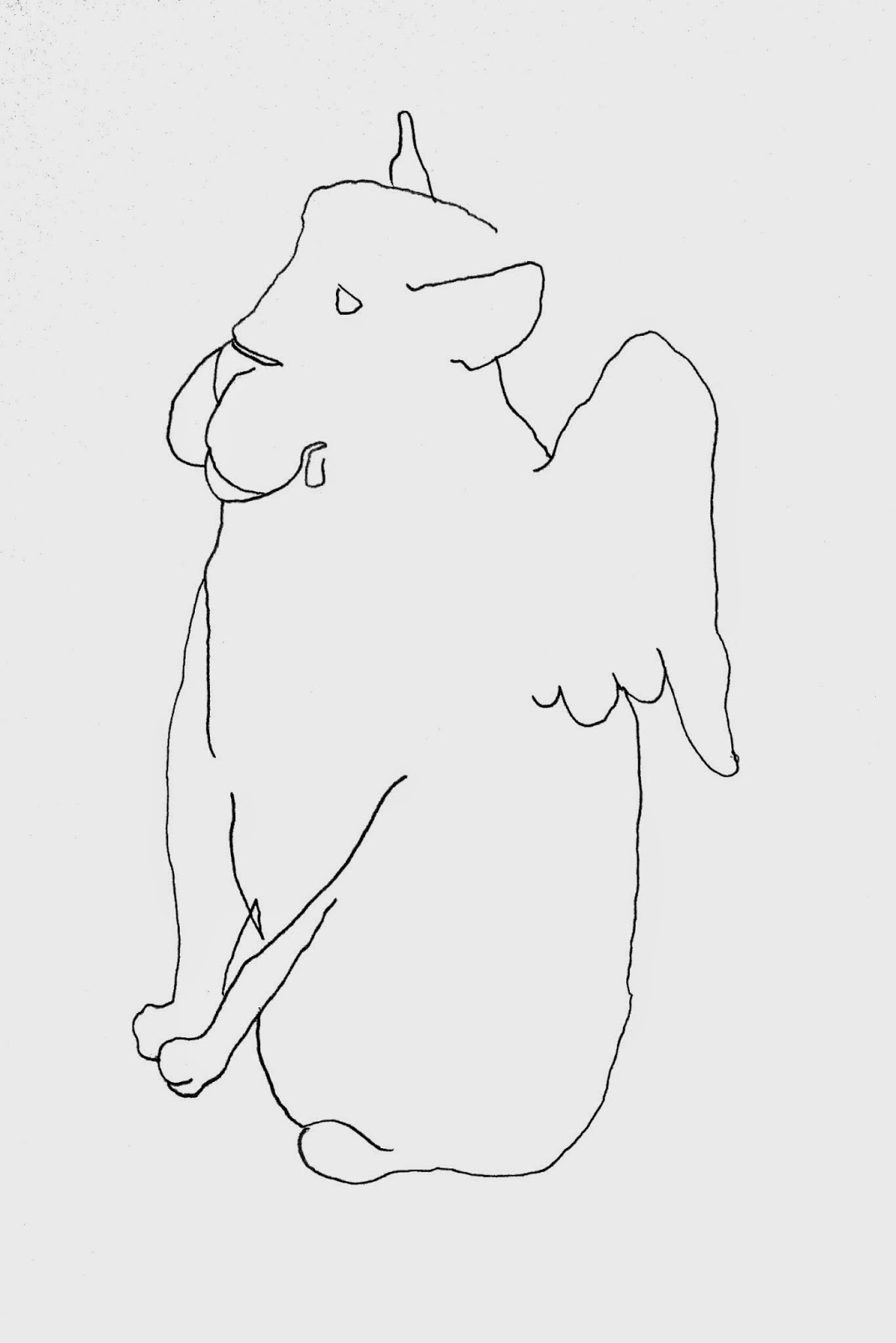 1067x1600 Learning To Draw Learning To See Outlines And Blind Contour Drawings - Cat Contour Drawing