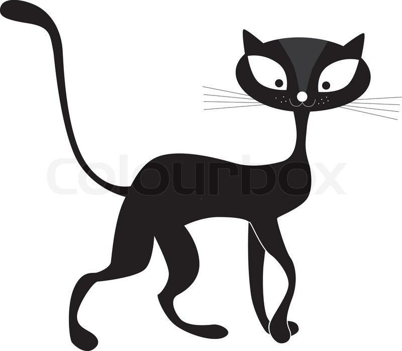 800x699 Animals, Art, Background, Beautiful, Stock Vector Colourbox - Cat Contour Drawing