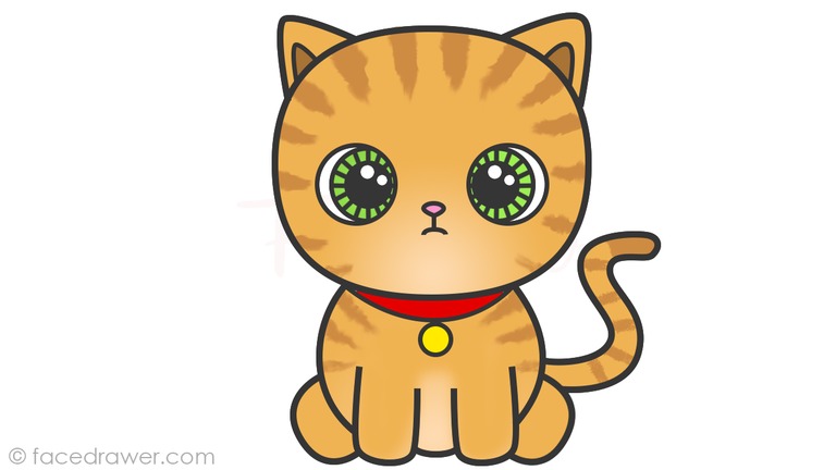 768x432 how to draw cat for kids! learn how to draw cute cat step - Cat Cute Drawing