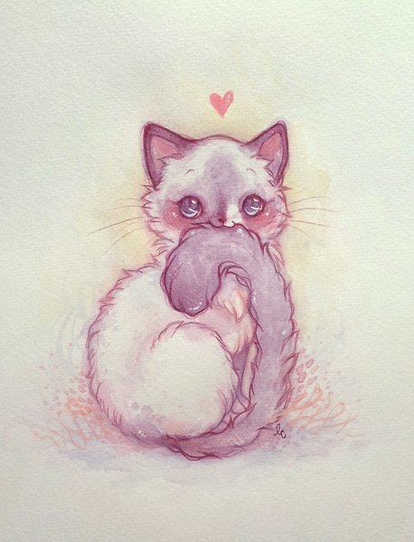 458x600 Cute Via Tumblr Shared - Cat Cute Drawing