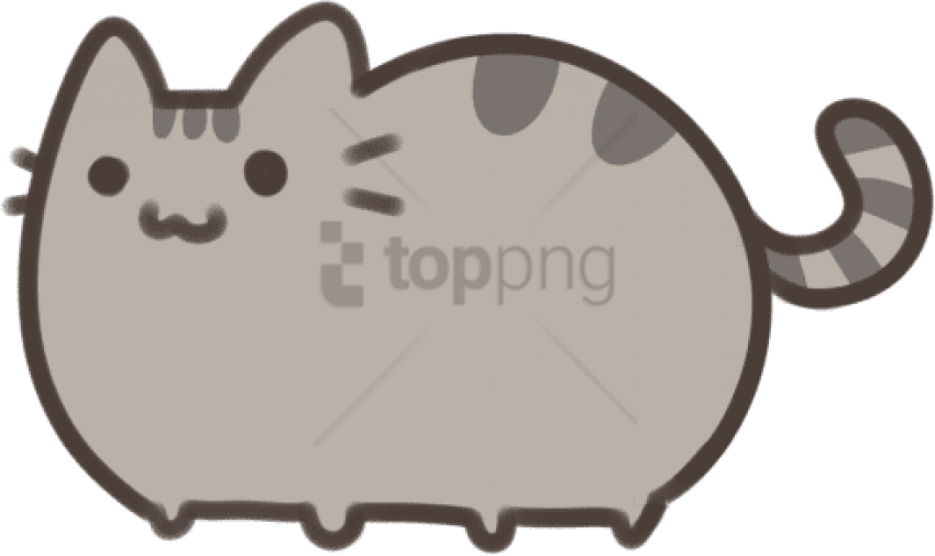 850x505 cute pusheen cat drawings png image with transparent background - Cat Cute Drawing