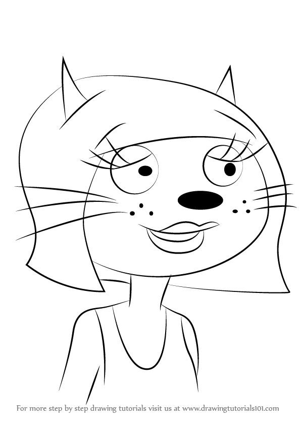 596x842 Learn How To Draw Ingrid From Catdog - Cat Dog Drawing