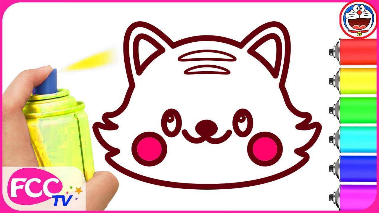 1280x720 Baby Learn How To Draw Cat, Dog, Pets Coloring Pages - Cat Dog Drawing