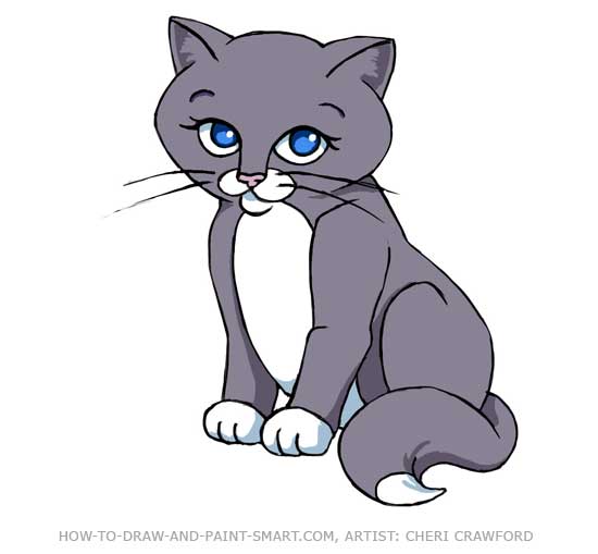 550x509 How To Draw A Cat - Cat Drawing A Picture