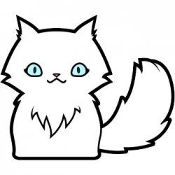 250x250 How To Draw Cats - Cat Drawing Clipart