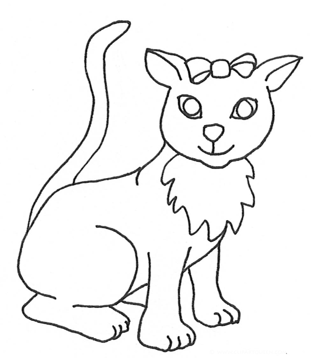 616x709 Cat Clip Art, Cat Sketches, Cat Drawings Graphics - Cat Drawing Clipart