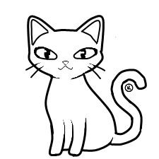 225x225 Cat Drawing Black And White For Cat Clipart Black And White - Cat Drawing Clipart