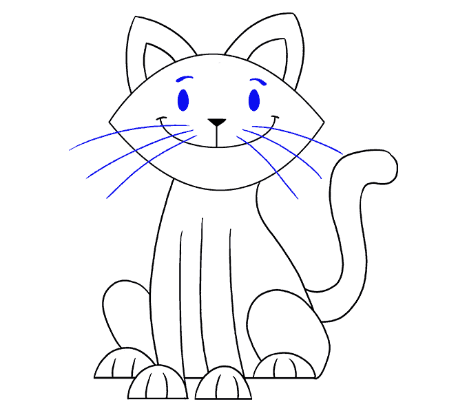 678x600 how to draw a simple cat easy drawing guides - Cat Drawing Drawing