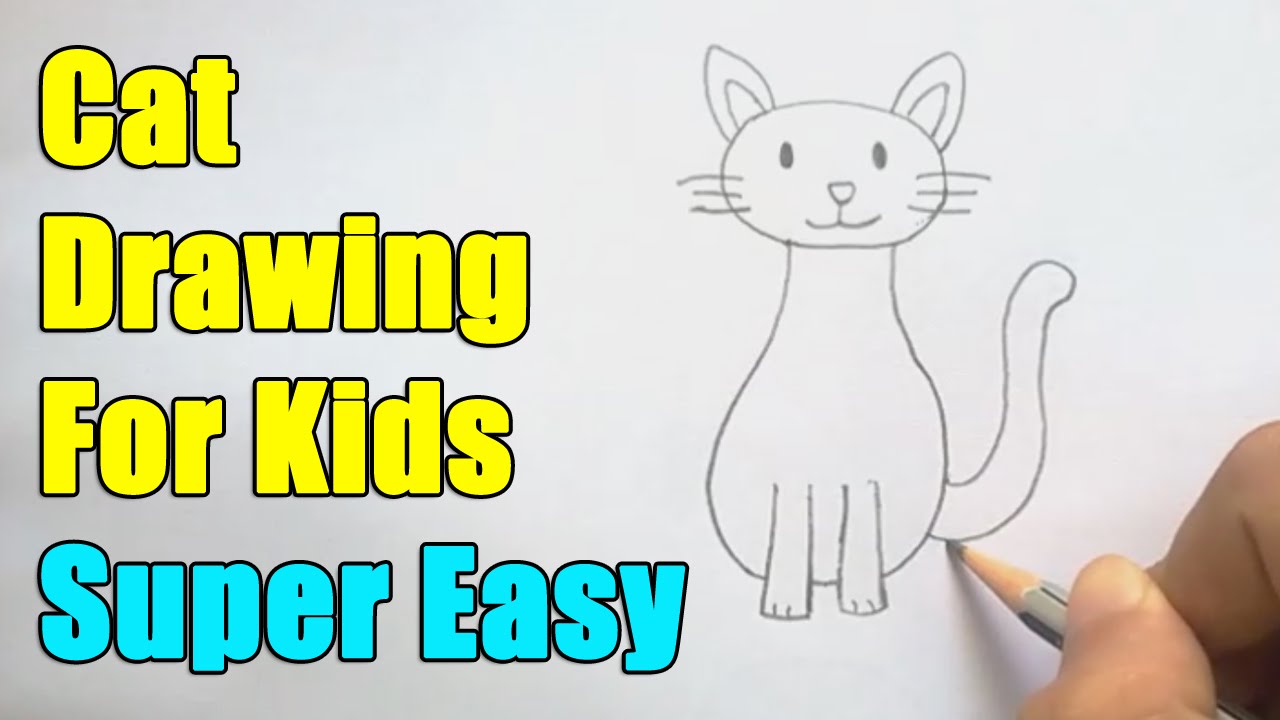 1280x720 How To Draw A Cat For Kids - Cat Drawing For Kids