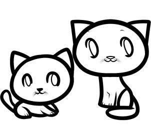 302x276 How To Draw How To Draw Cats For Kids - Cat Drawing For Kids