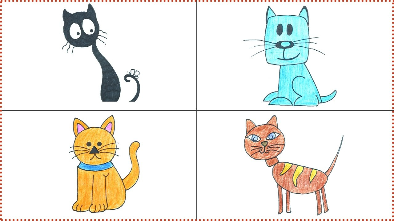 1280x720 Cat Drawing Kids Cat Drawing For Kids And Beginners - Cat Drawing For Kids