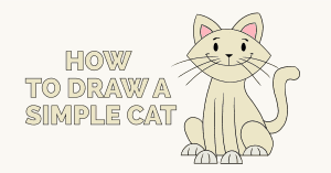 300x157 Learn How To Draw With Easy Step - Cat Drawing Ideas