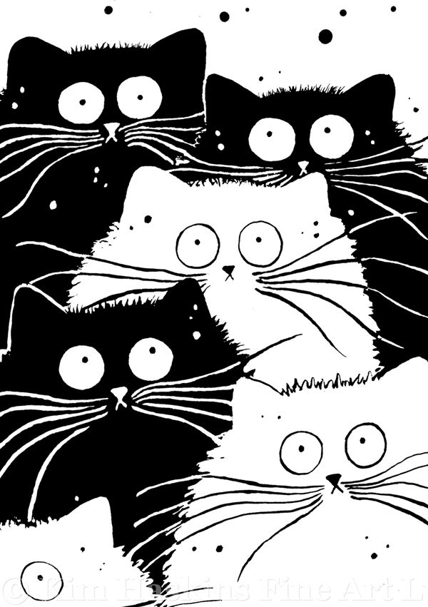 600x851 kim haskins online shop 'mog rule' print crazy cat stuff - Cat Drawing Online
