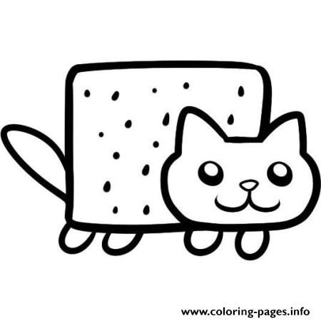 450x450 Coloring Pages Nyan Cat Coloring Pages - Cat Drawing Pages