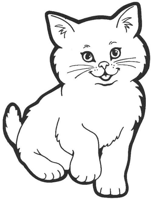 497x655 Drawings Cat Coloring Page, Cat Colors, Cat - Cat Drawing Pages