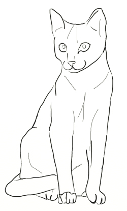 250x415 How To Draw A Cat - Cat Drawing Step By Step