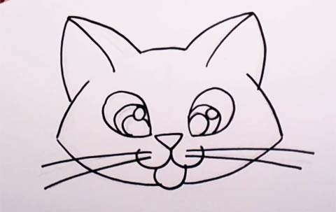 480x303 Cute Kitten Drawing Lesson - Cat Drawing Step By Step