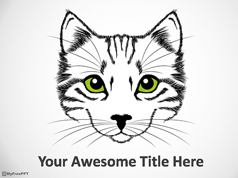 480x360 Free Cat Drawing Powerpoint Template - Cat Drawing Template
