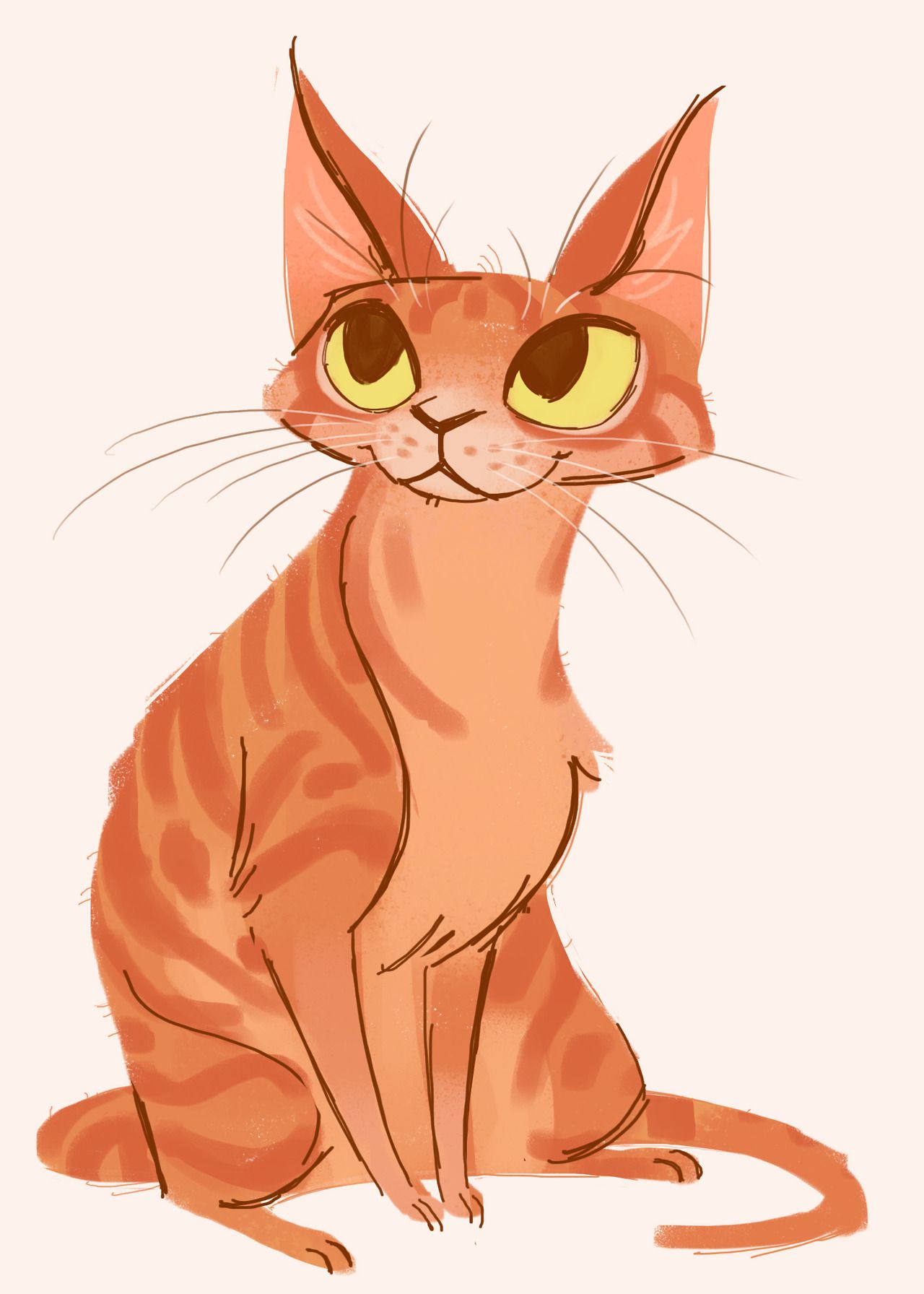 1280x1792 One Of The Many Awesome Digital Sketches On Daily Cat Drawings - Cat Drawing Tumblr