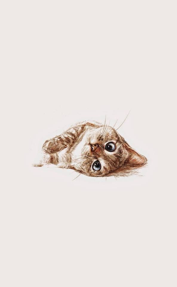 593x960 pretty sure this is nala cat! cool art cats - Cat Drawing Wallpaper