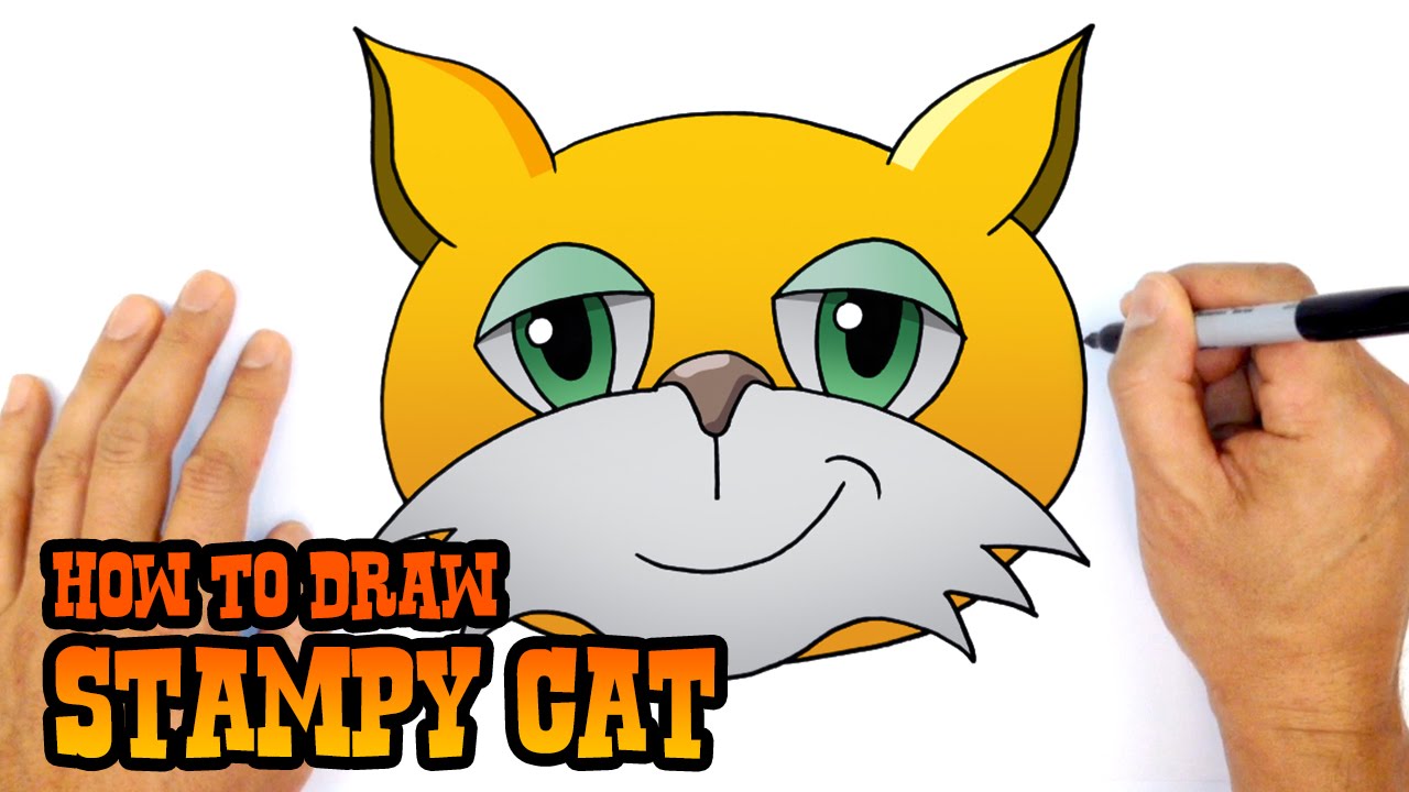1280x720 How To Draw Stampy Cat Drawing Lesson - Cat Drawing Website