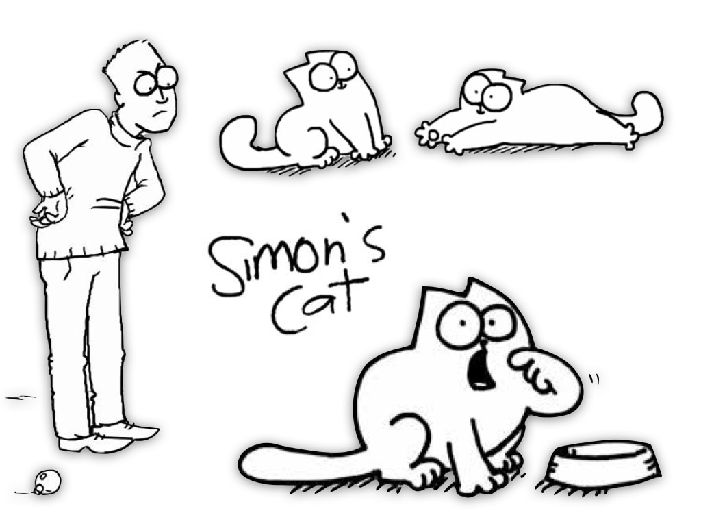 1024x768 Simon's Cat Drawing And Match Game - Cat Drawing Website